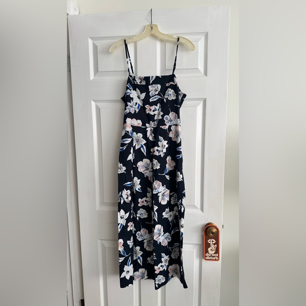 Banana Republic Navy Floral Spaghetti Strap Romper